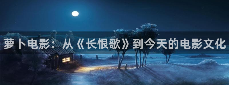 好看影院：蘿卜電影：從《長恨歌》到今天的電影文化